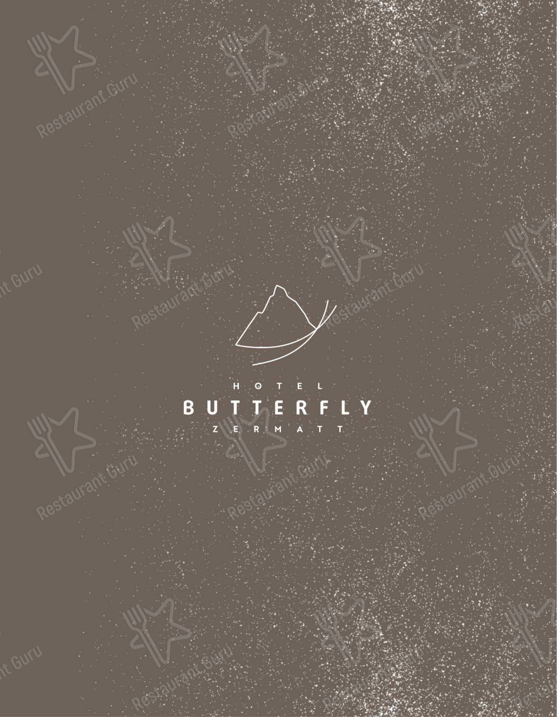 菜单 ресторана Hotel Butterfly в Церматте