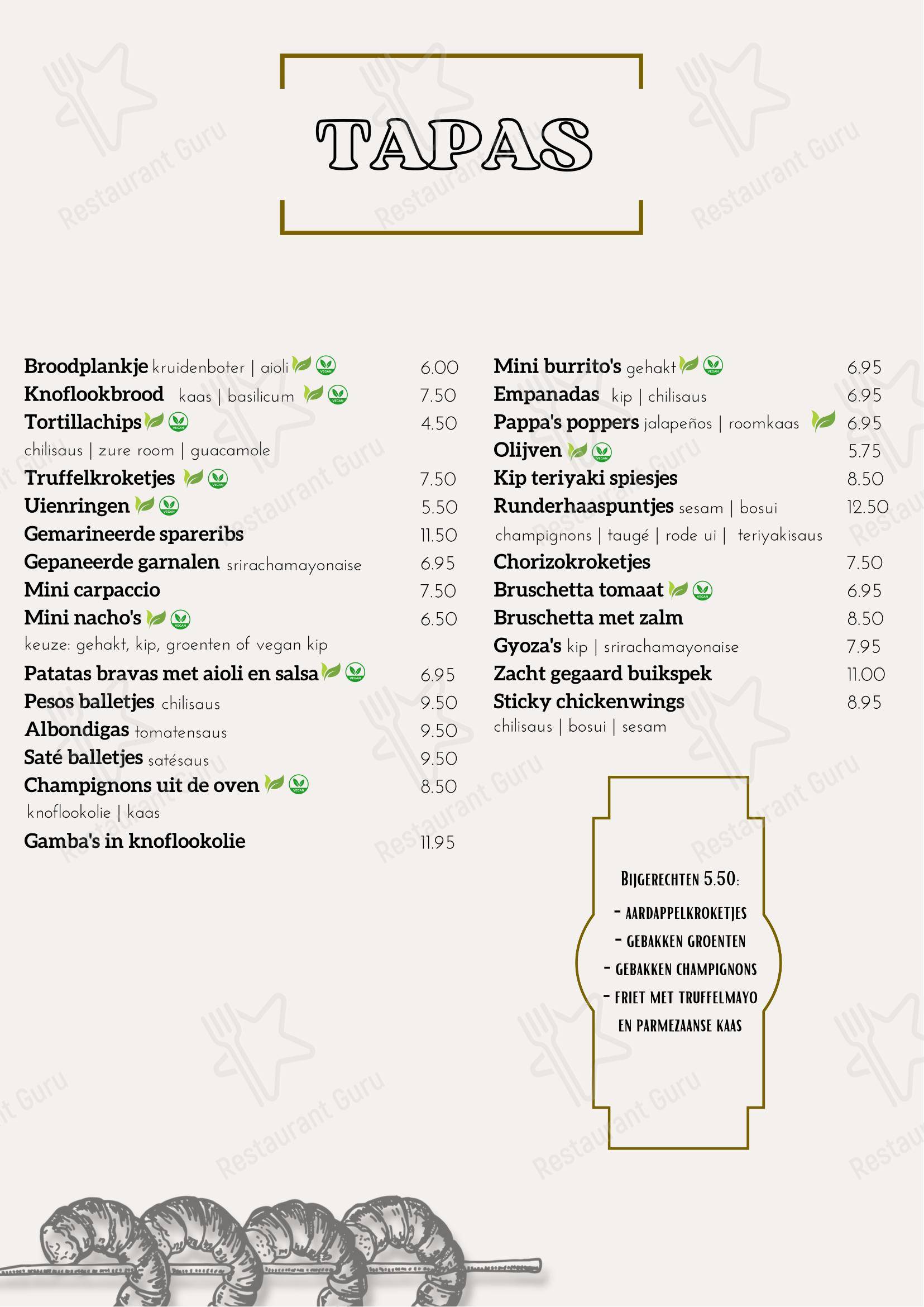 Меню ресторана Pesos Food and Drink - Меню