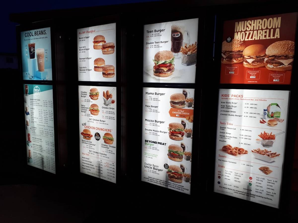 A&W Canada меню