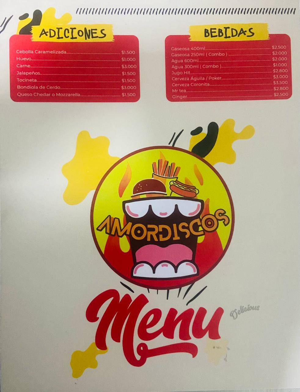 AMORDISCOS меню