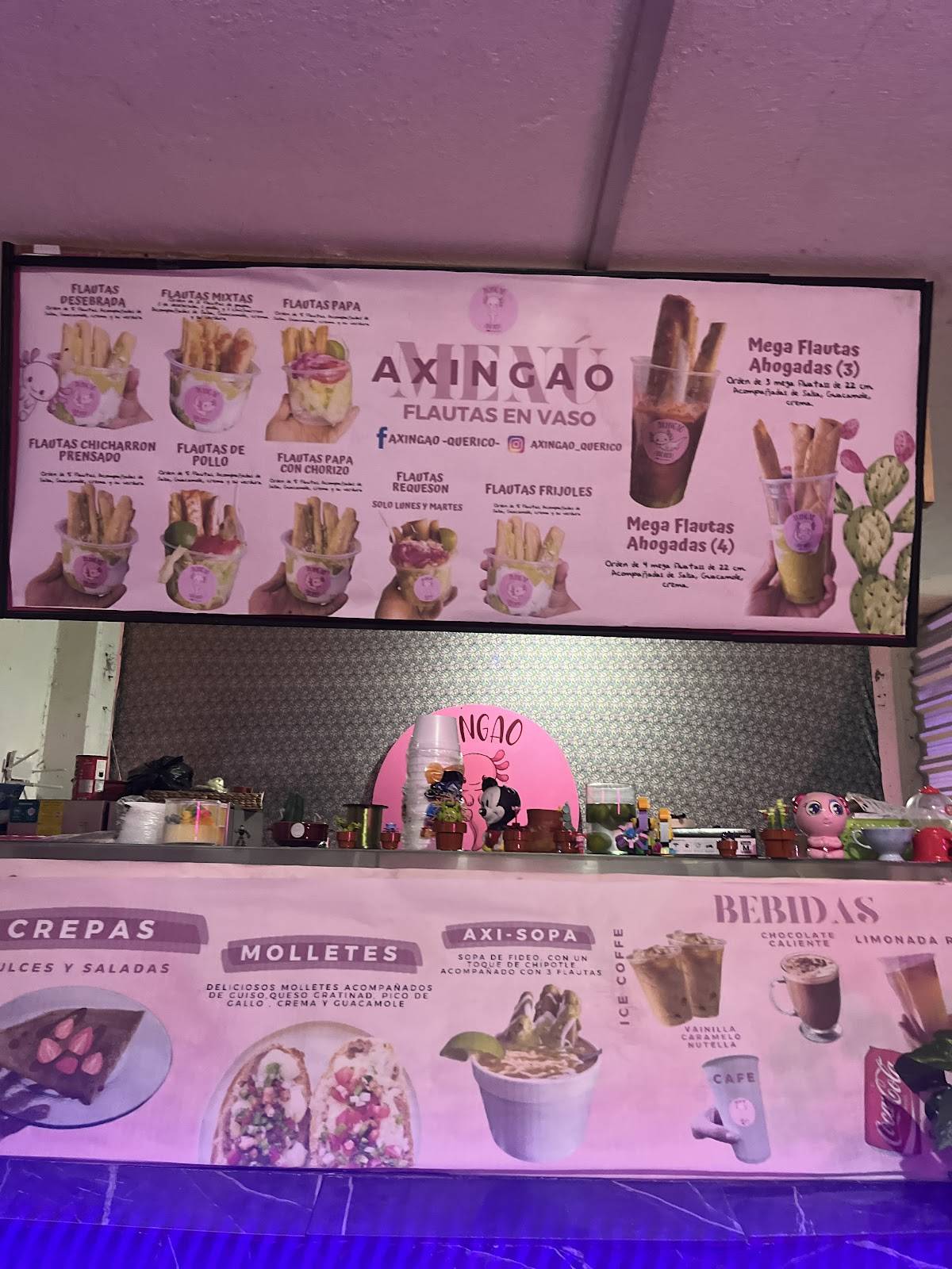 AXINGAO QUE RICO меню