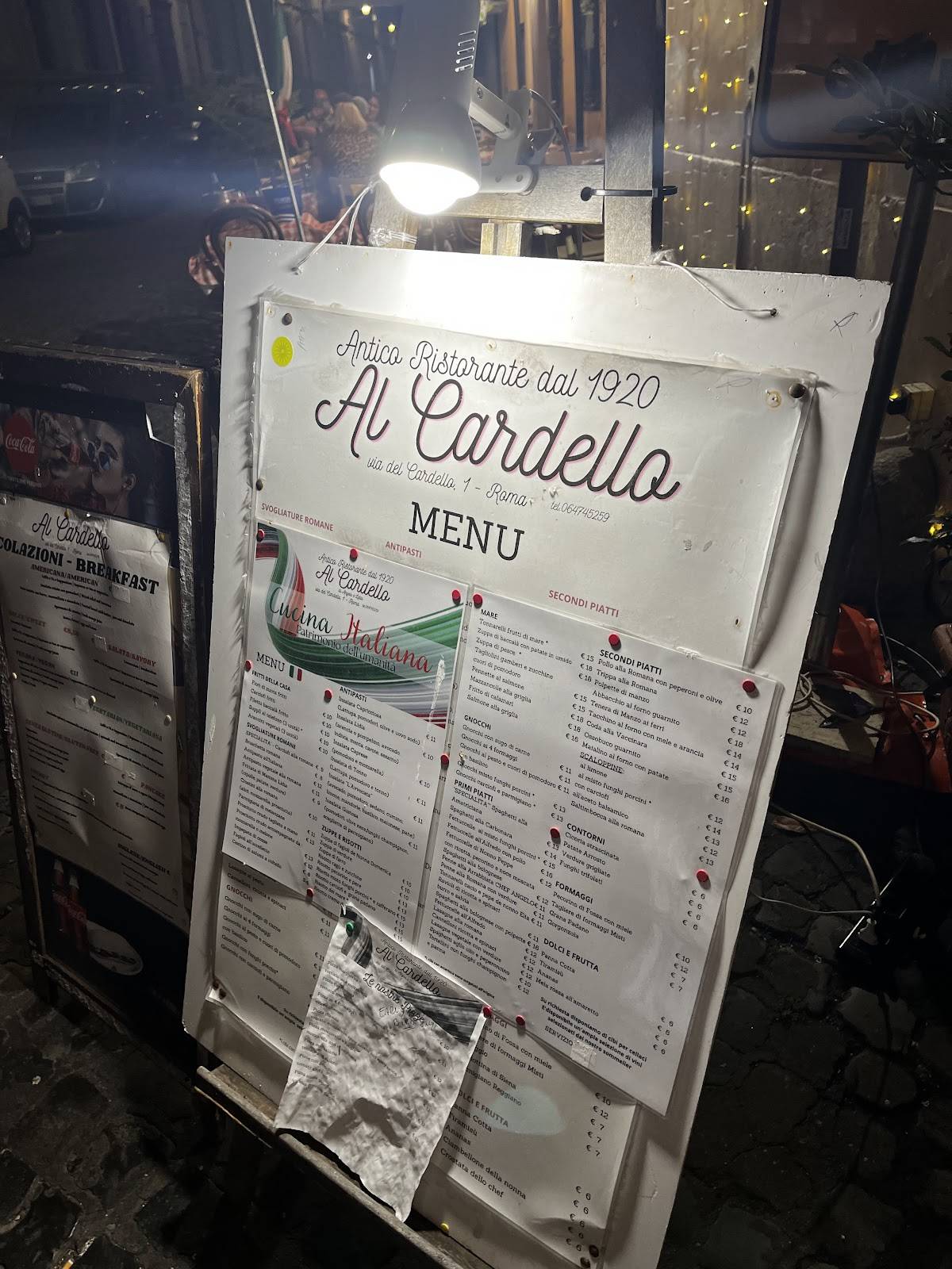 Al Cardello меню