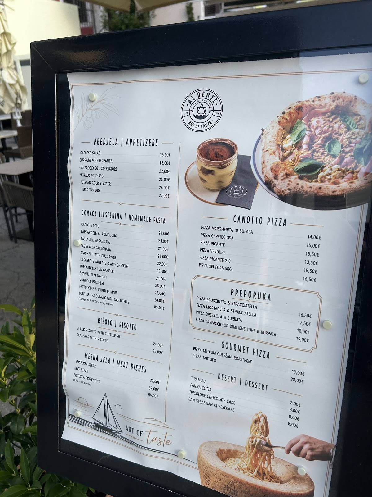 Al Dente Rovinj Riviera меню