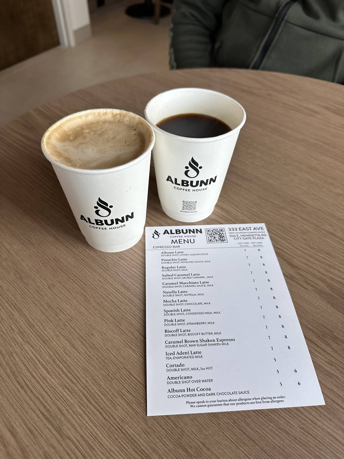 Albunn Coffee House меню