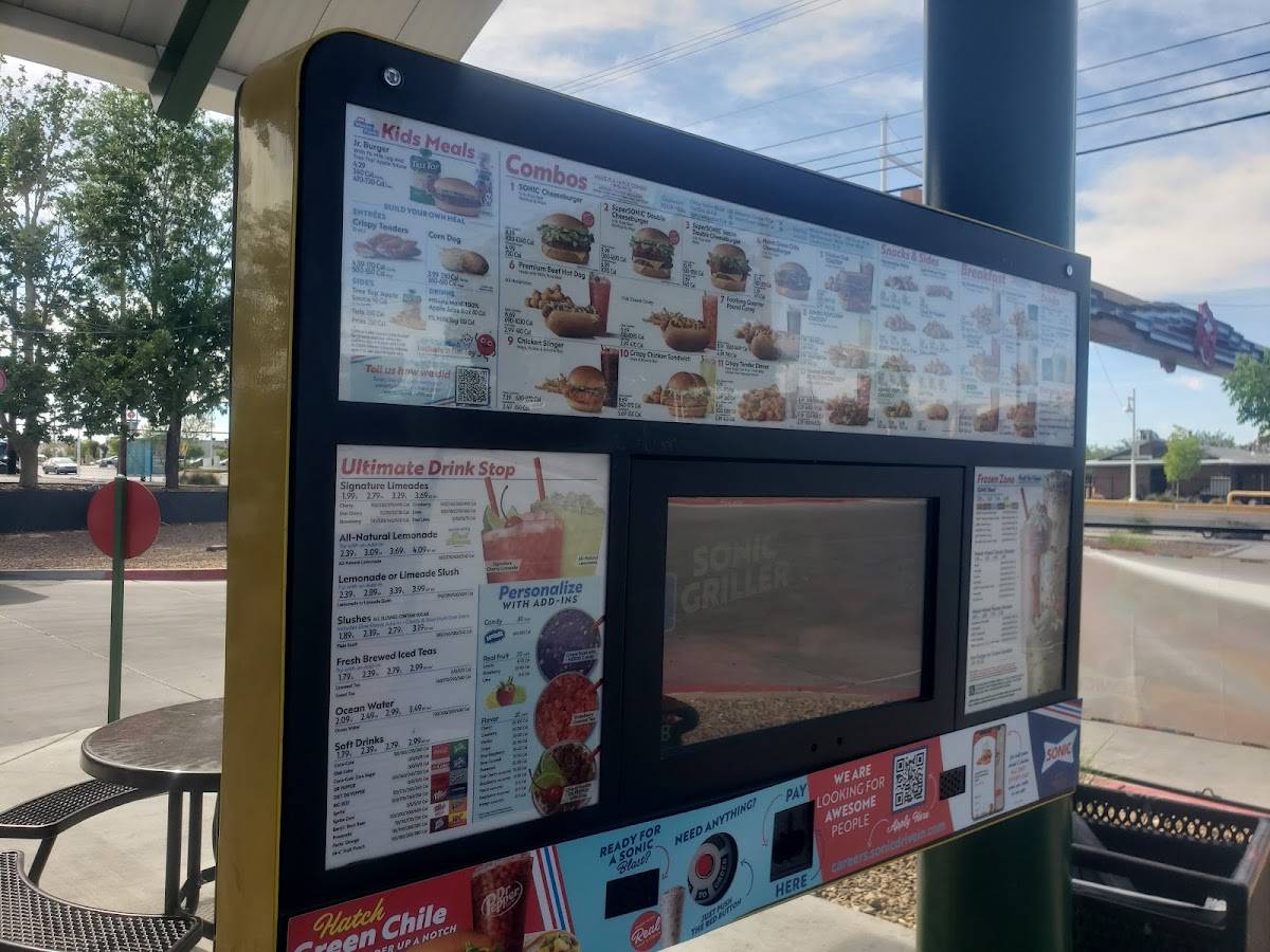 Sonic Drive-In меню
