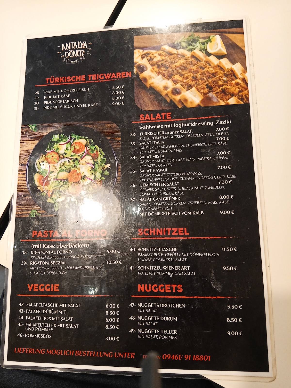 Antalya Döner меню