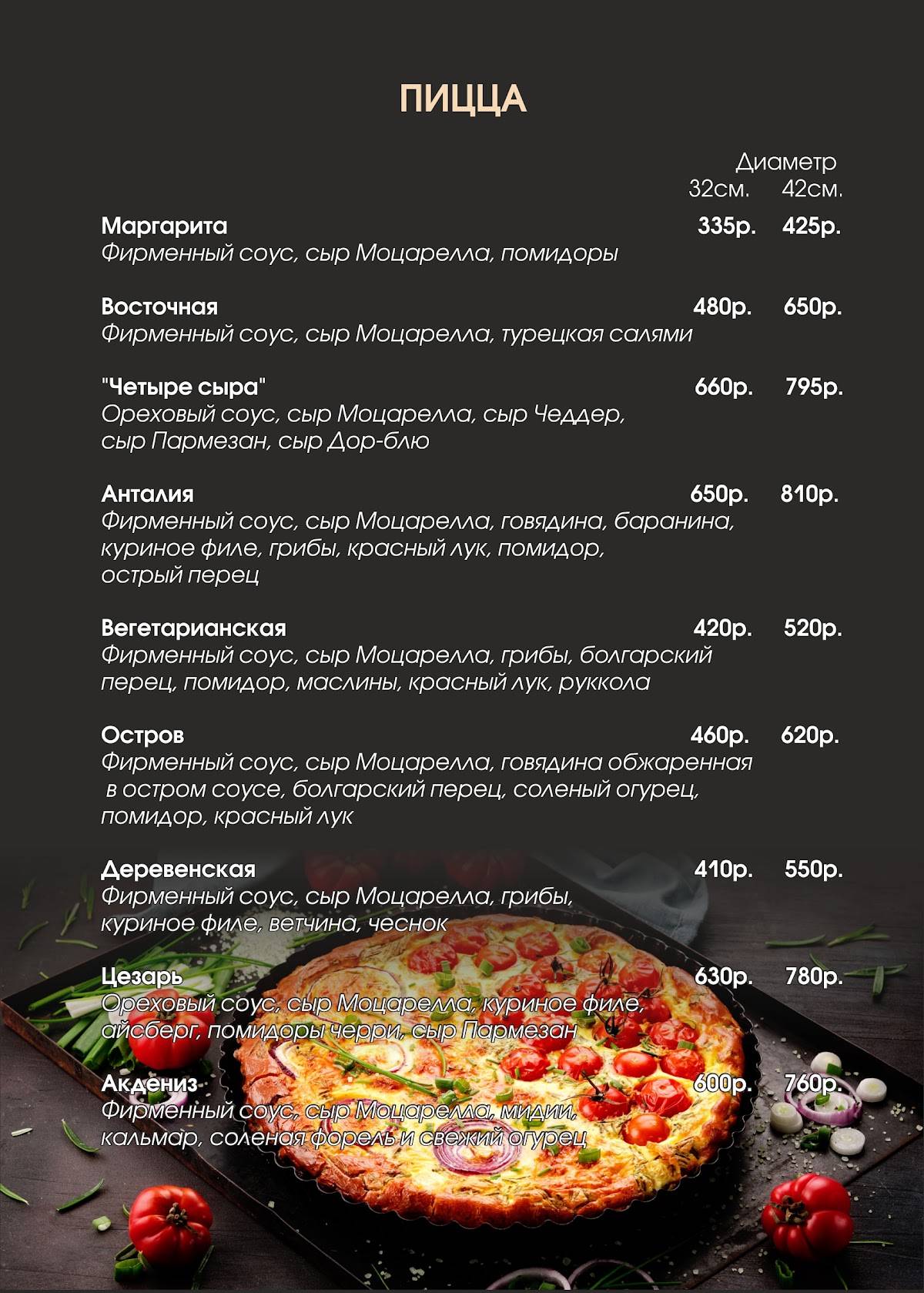 Анталия меню