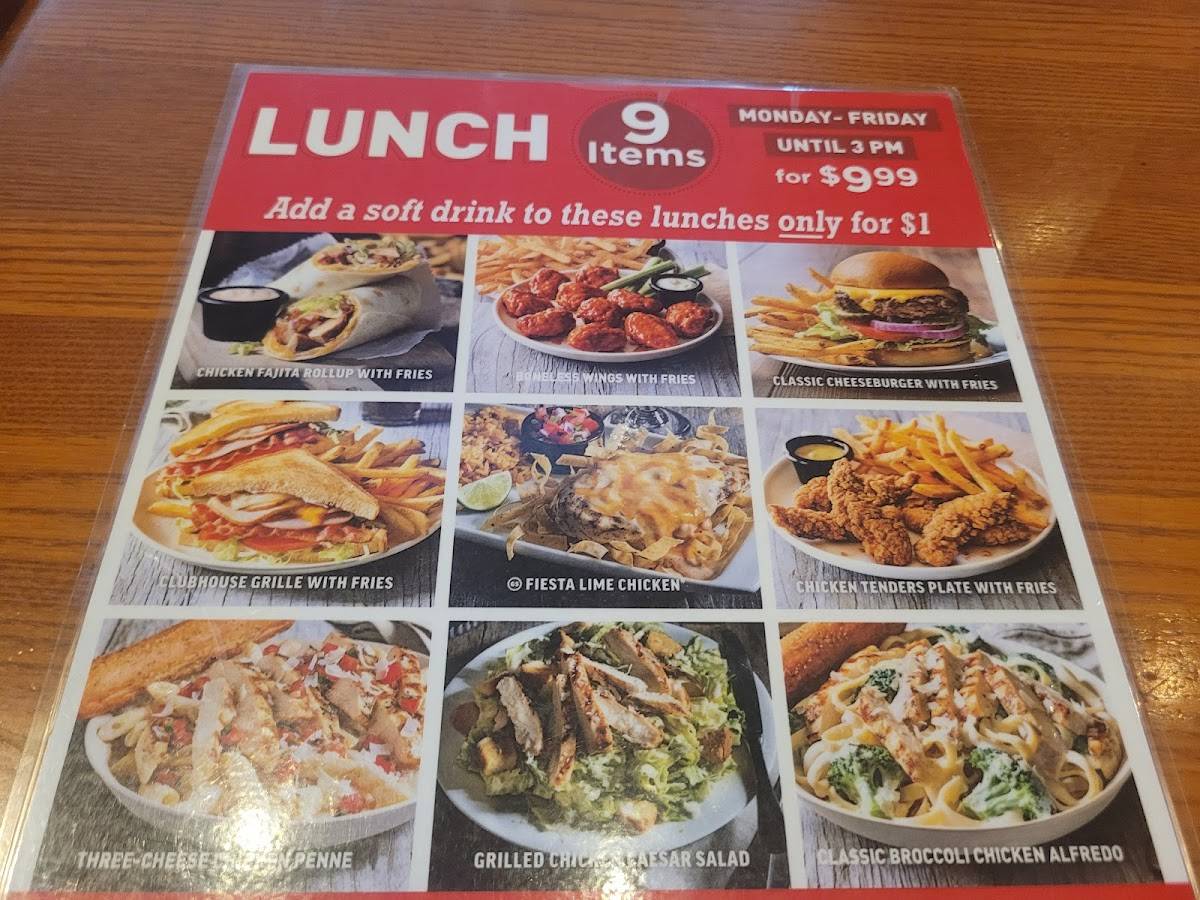 Applebee's Grill + Bar меню