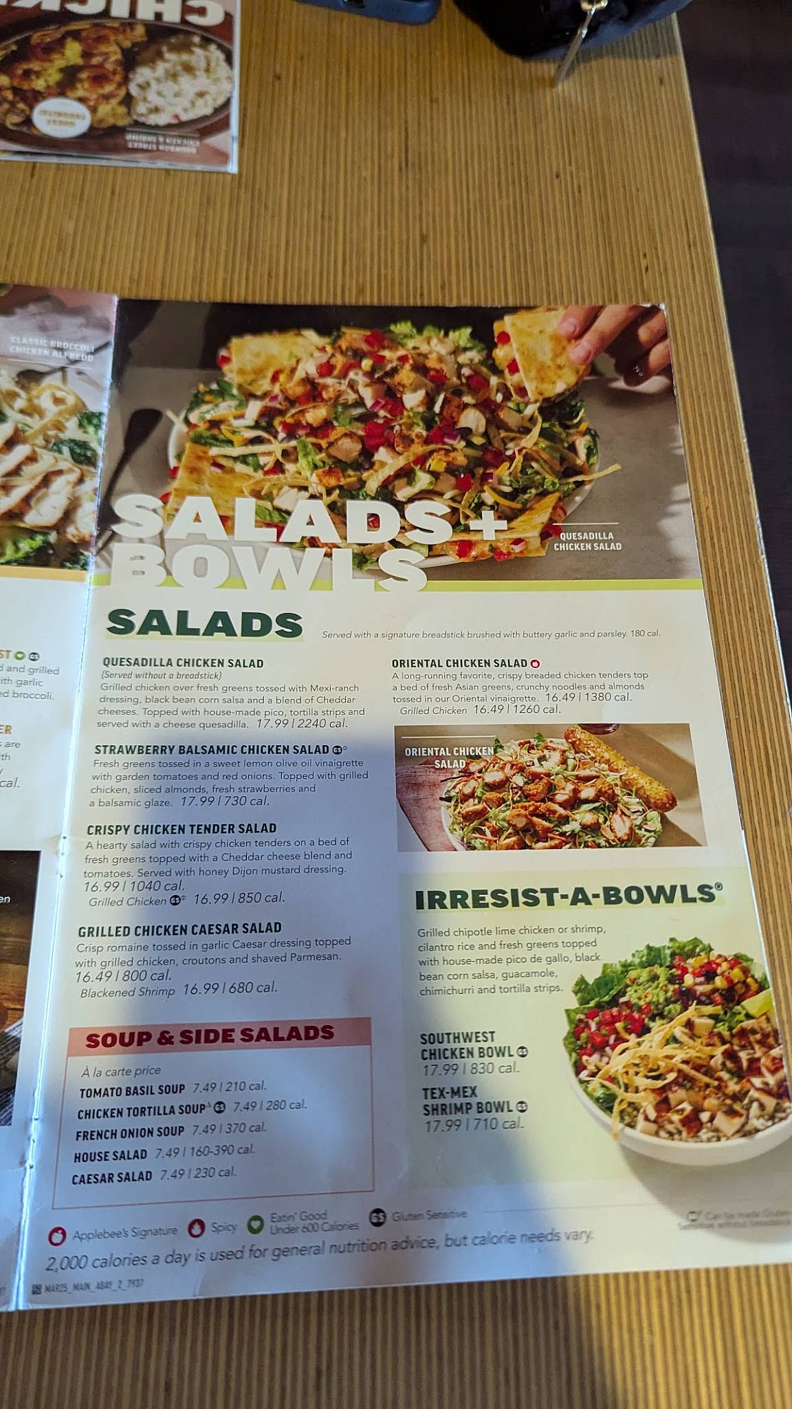 Applebee's Grill + Bar меню