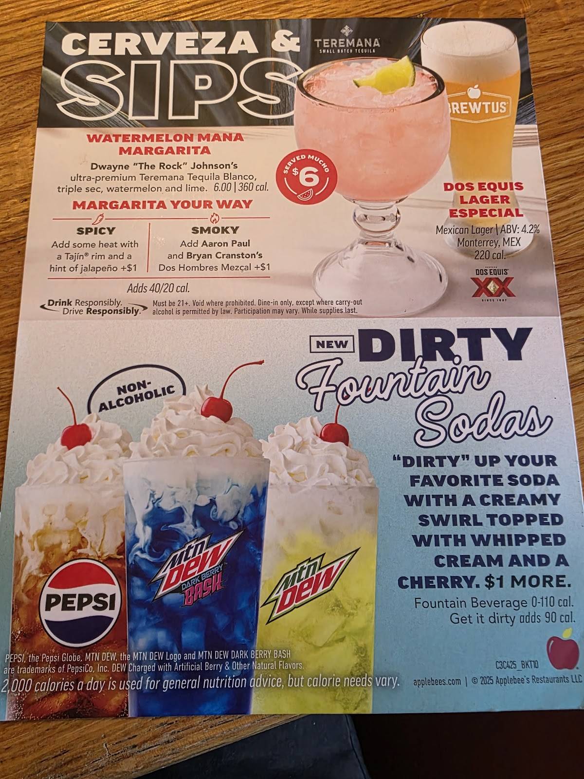 Applebee's Grill + Bar меню