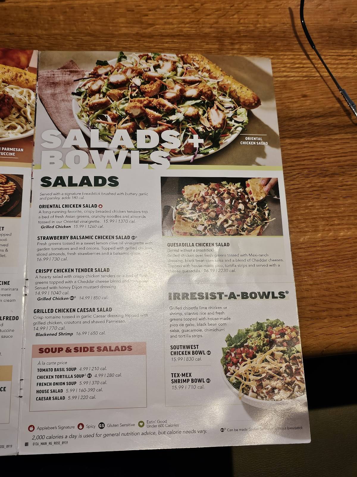 Applebee's Grill + Bar меню