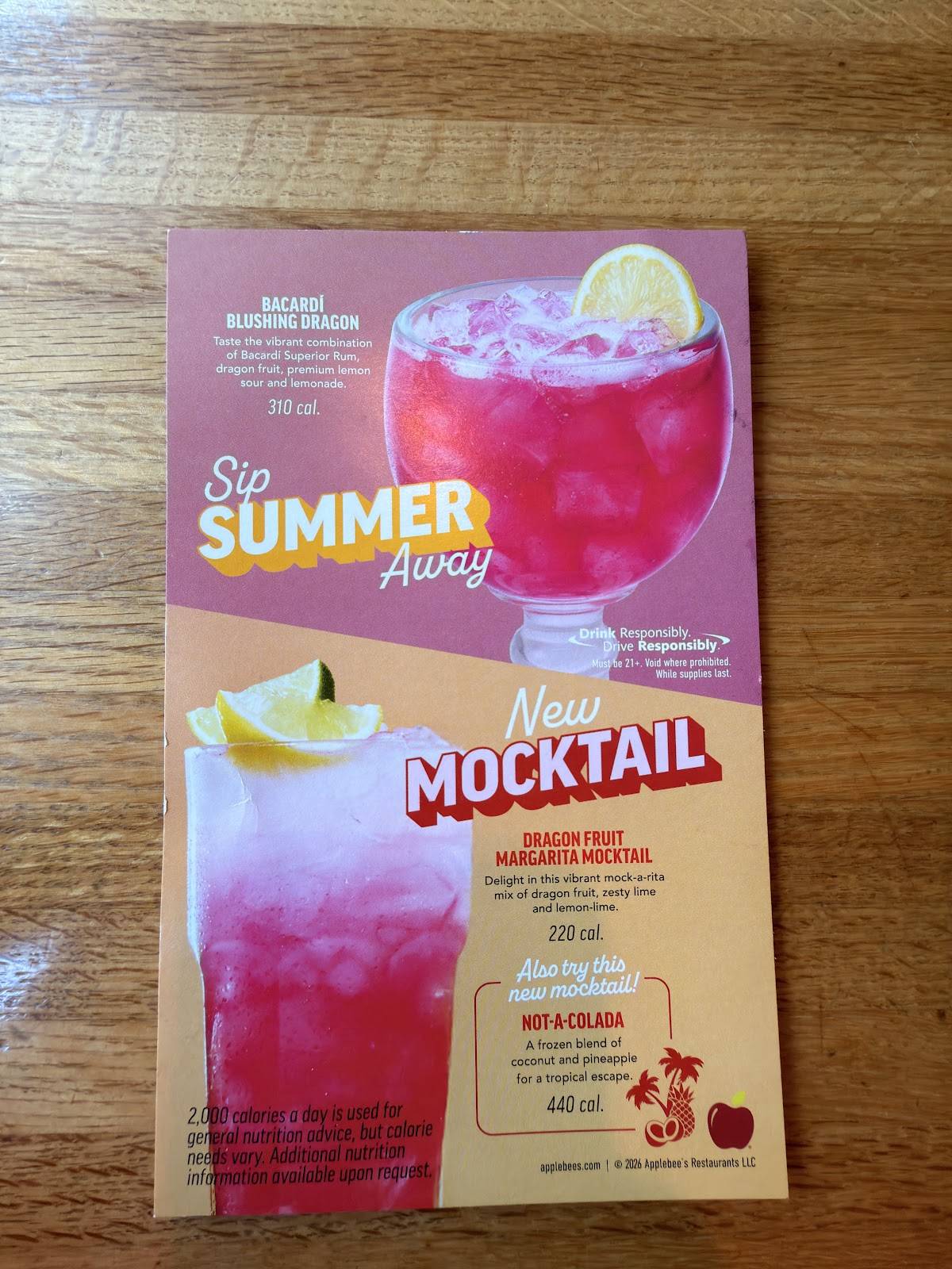 Applebee's Grill + Bar меню