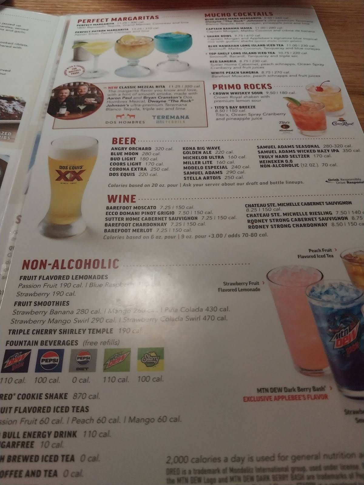 Applebee's Grill + Bar меню