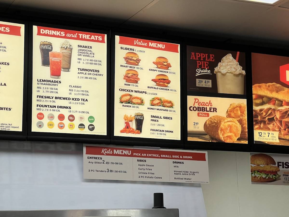 Arby's меню