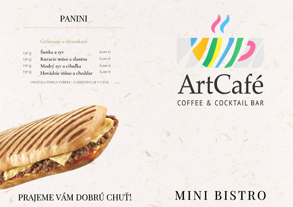 Art Café Strba меню