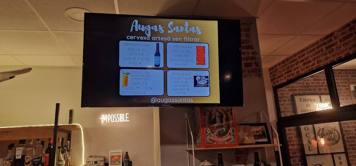 Augas Santas Cervexaría меню