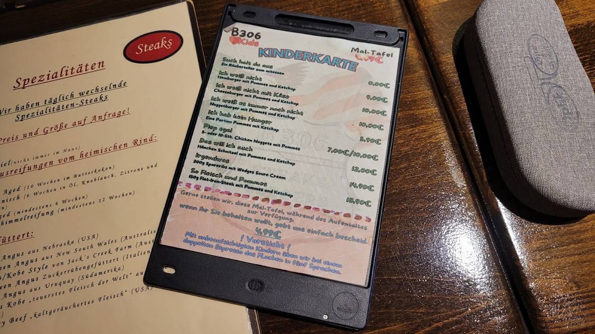 B306 Steaks, Burgers & More меню