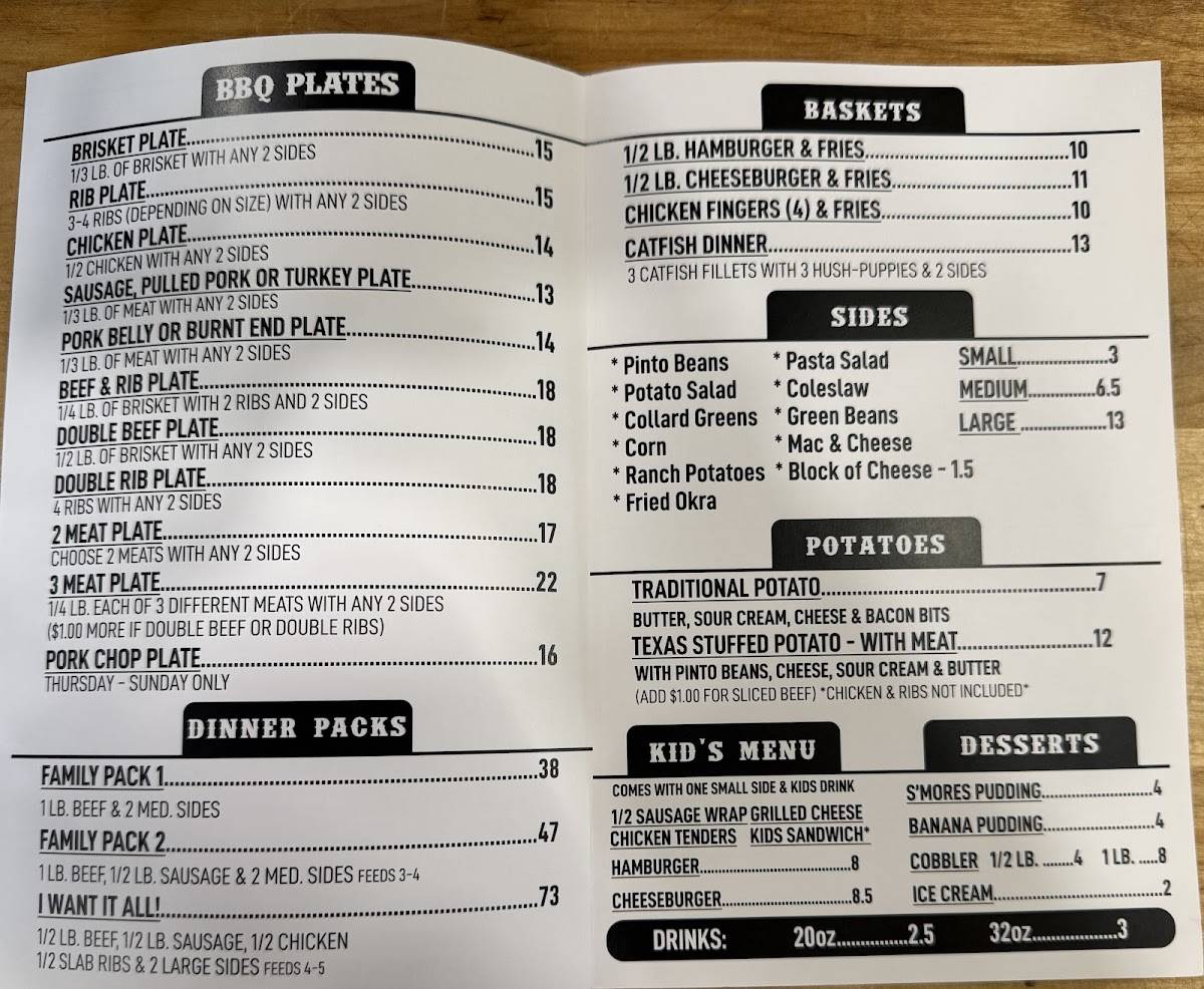 C&J Barbeque меню
