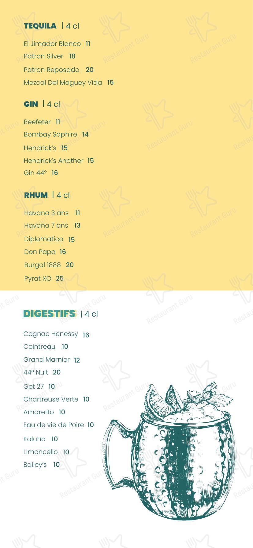 Takeaway Menu ресторана Balm Restaurant в Ницце
