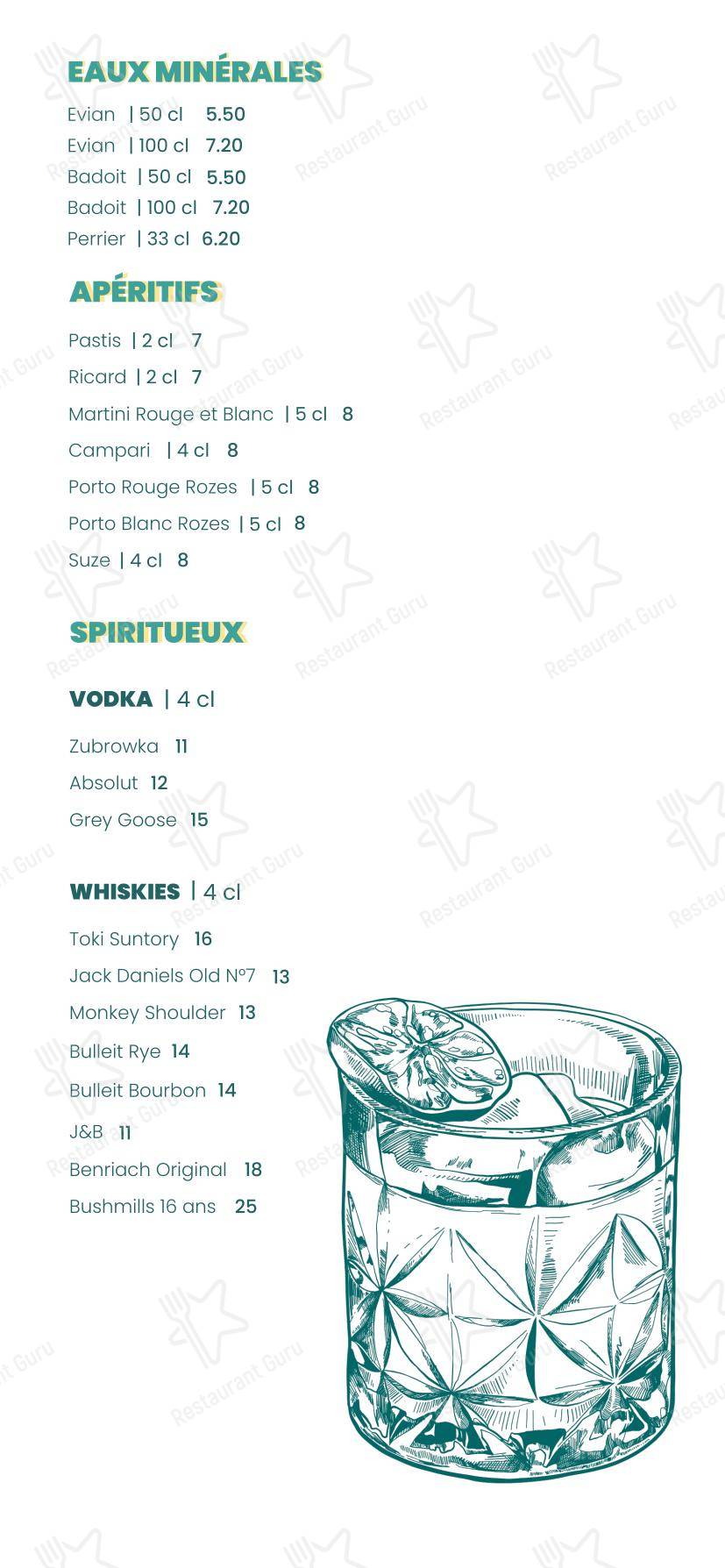 Takeaway Menu ресторана Balm Restaurant в Ницце