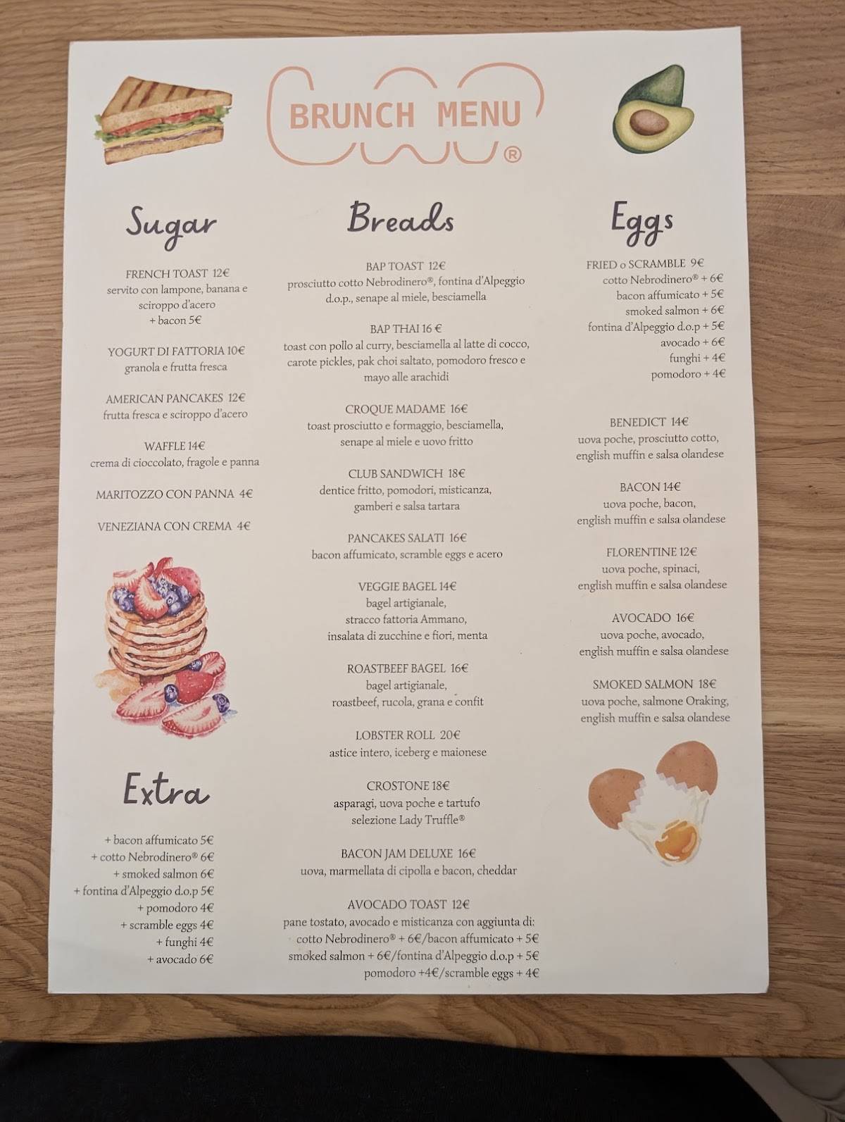 Bap - Caffetteria Specialty меню
