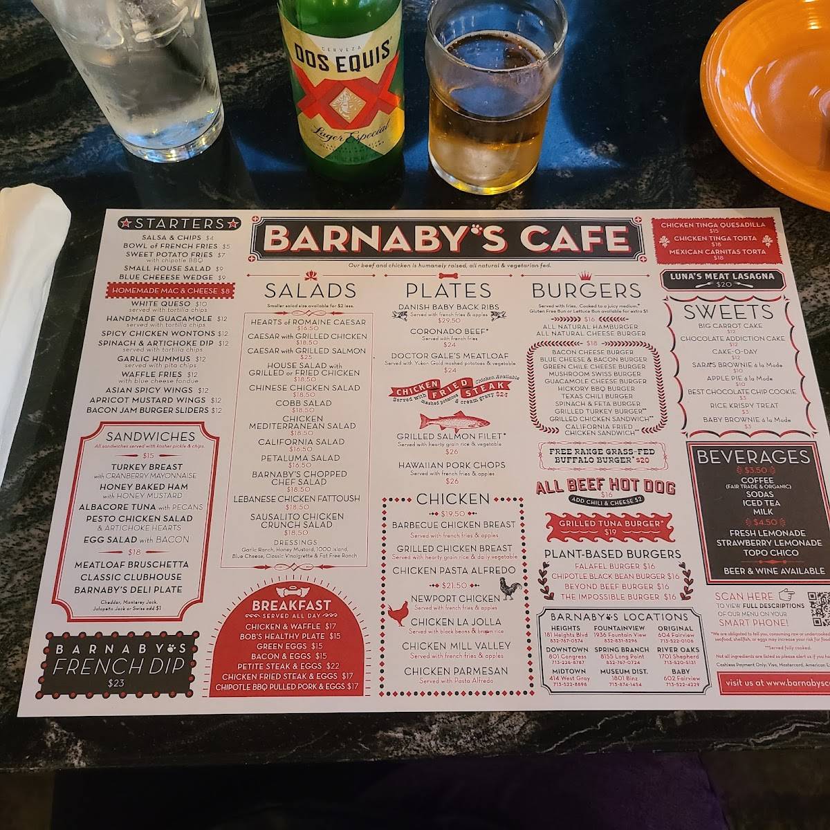 Barnaby's Cafe - Museum District меню
