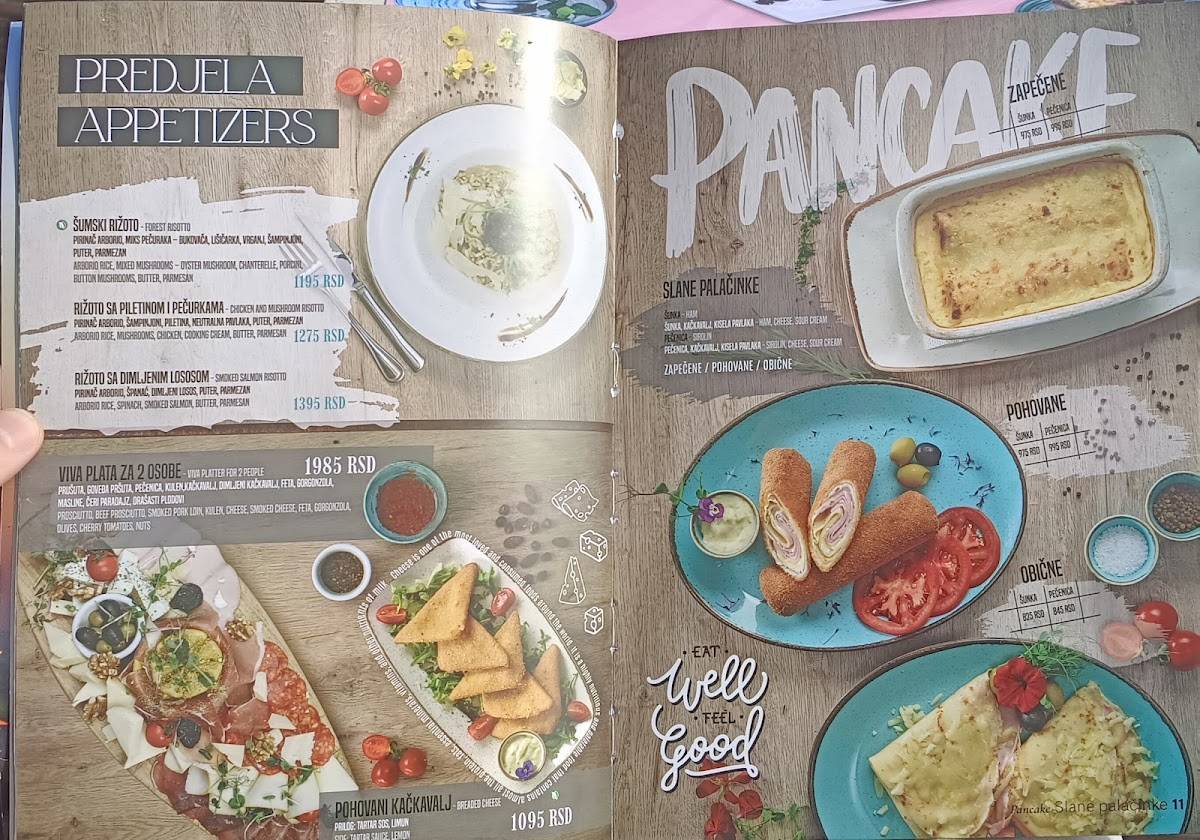 Restaurant Viva меню
