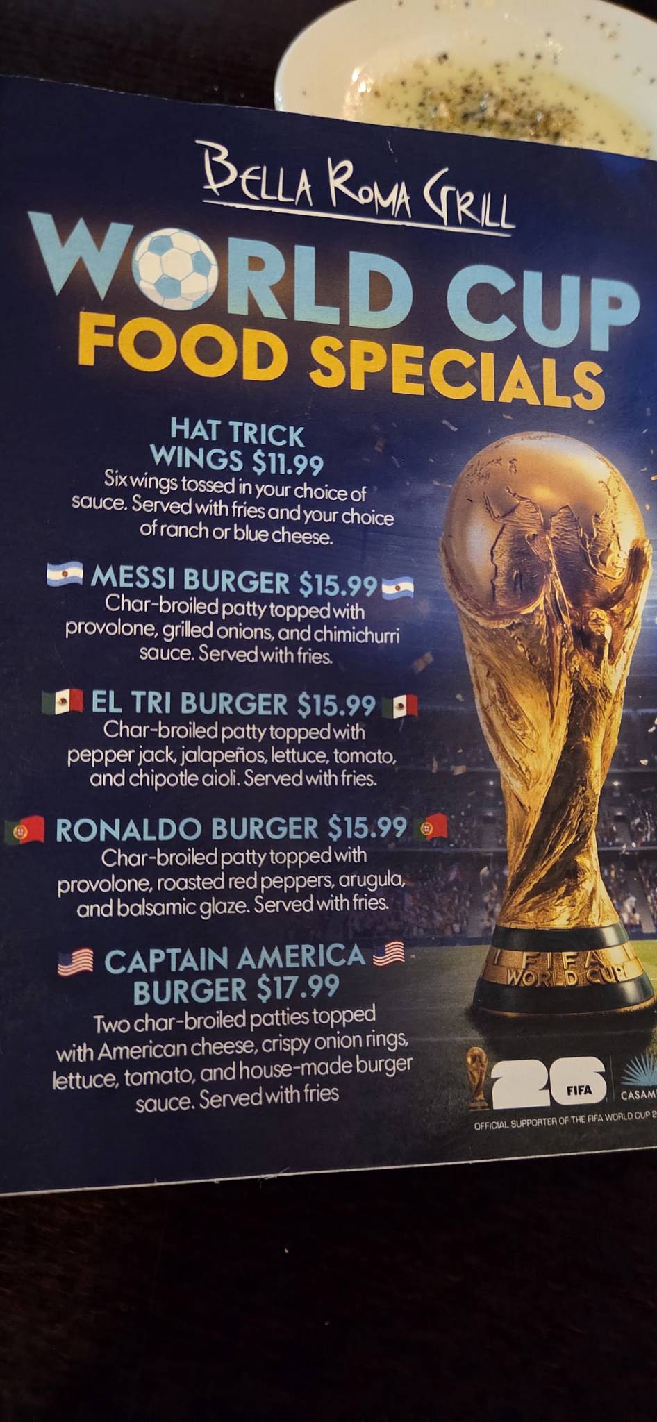 Bella Roma Grill Italian меню