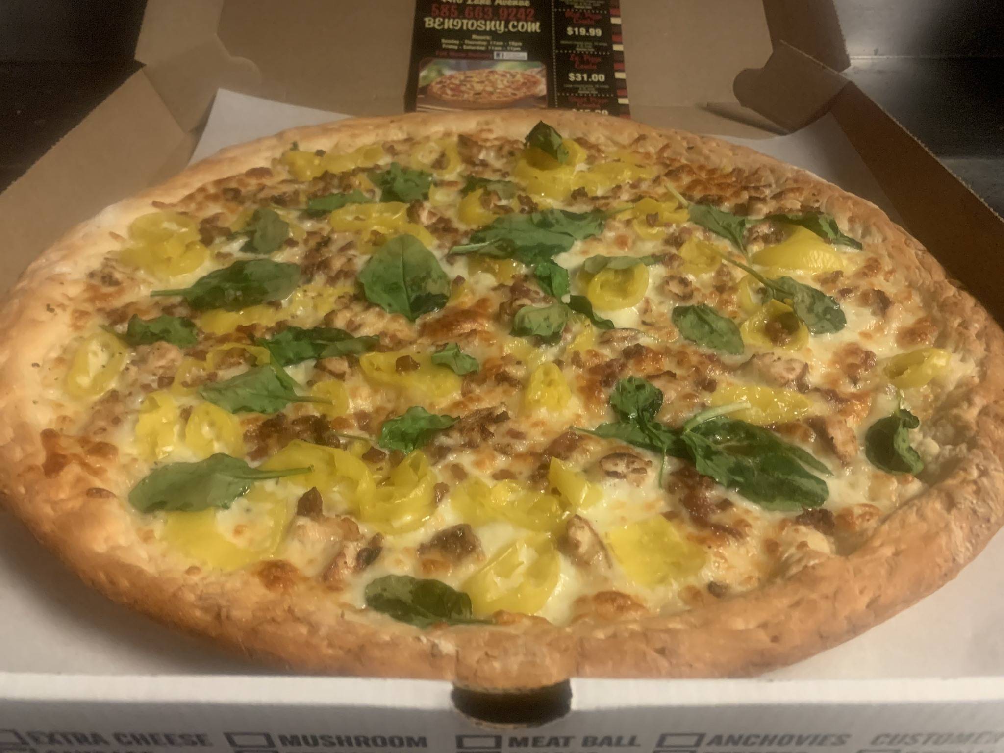 Benito’s pizza меню