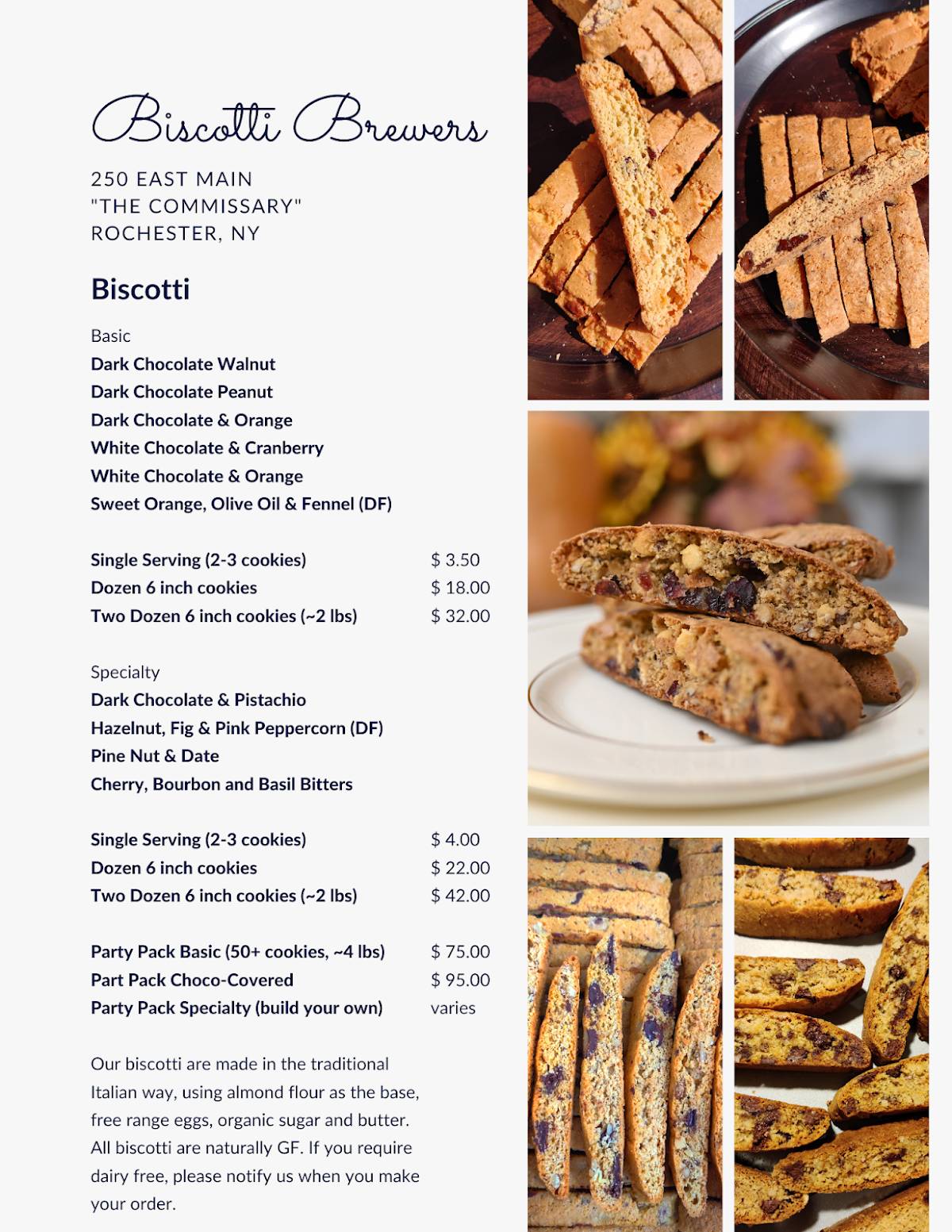 Biscotti Brewers меню