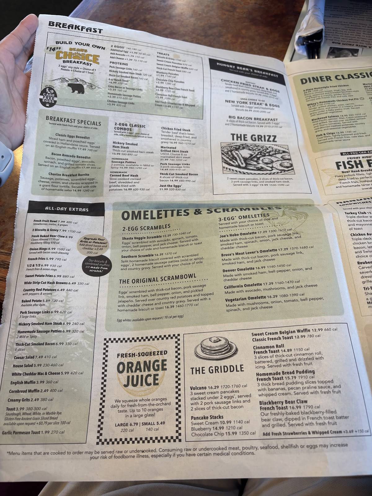 Black Bear Diner Rohnert Park меню