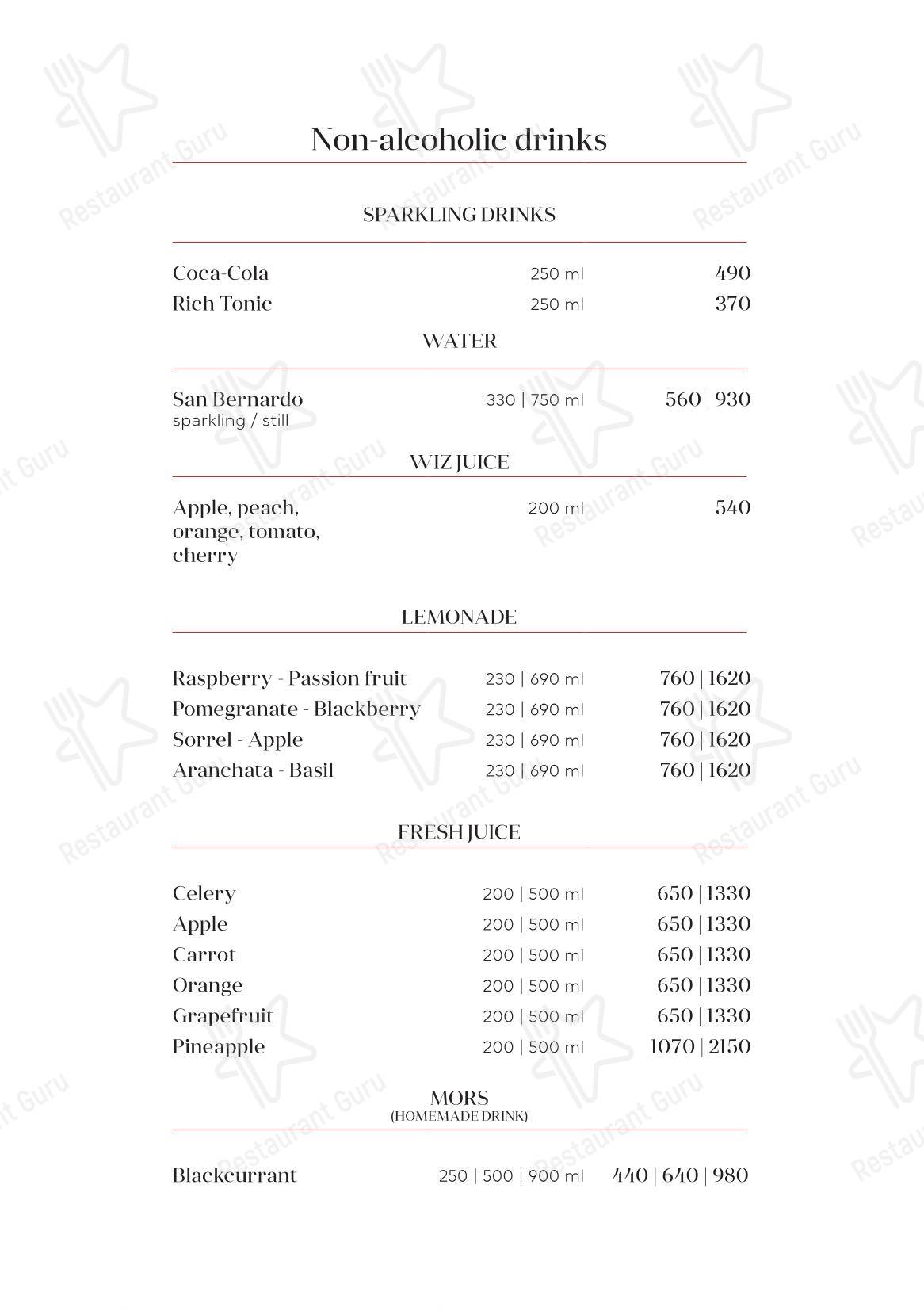 Takeaway Menu ресторана Bocconcino в Нижнем Новгороде