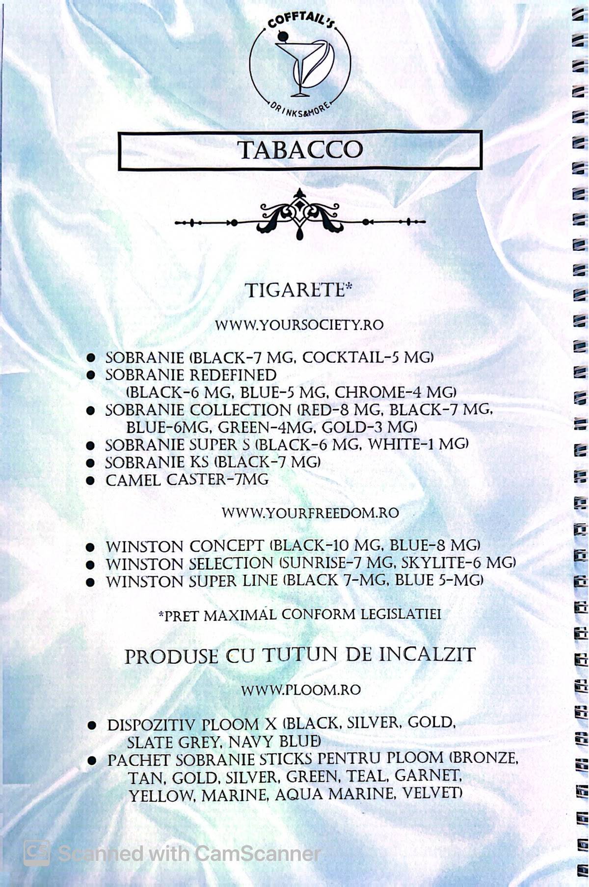 Cofftail's Coffee & Cocktail Bar Victoriei меню