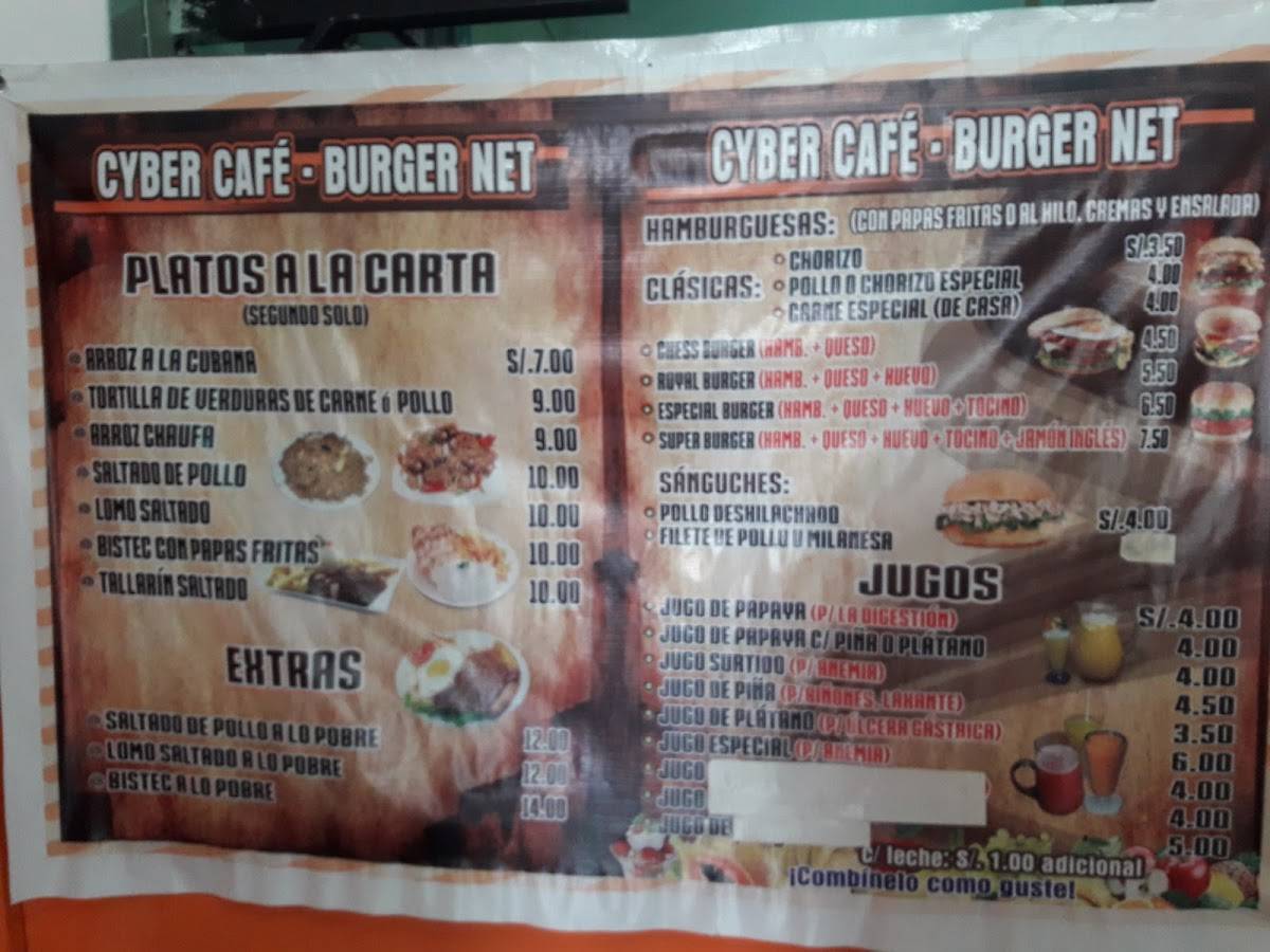 Burger Net меню
