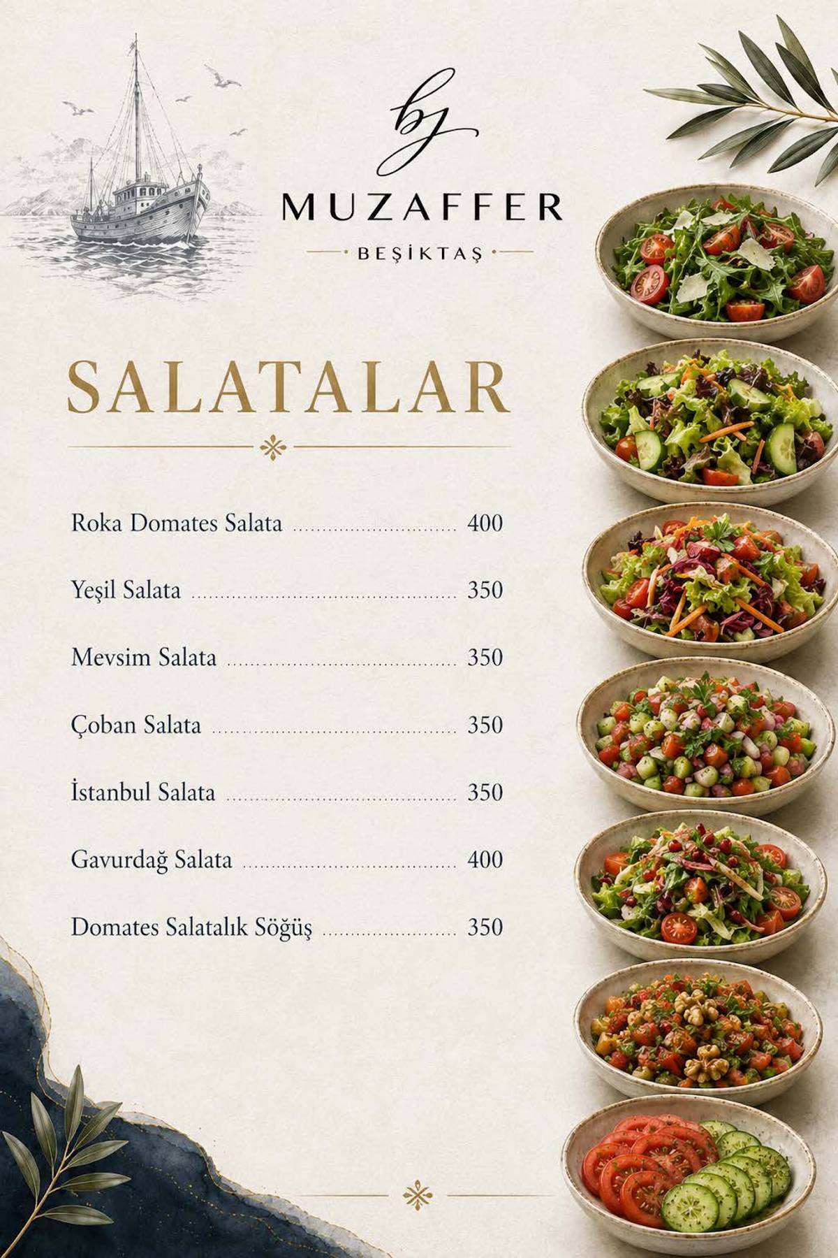 Bymuzaffer Beşiktaş меню