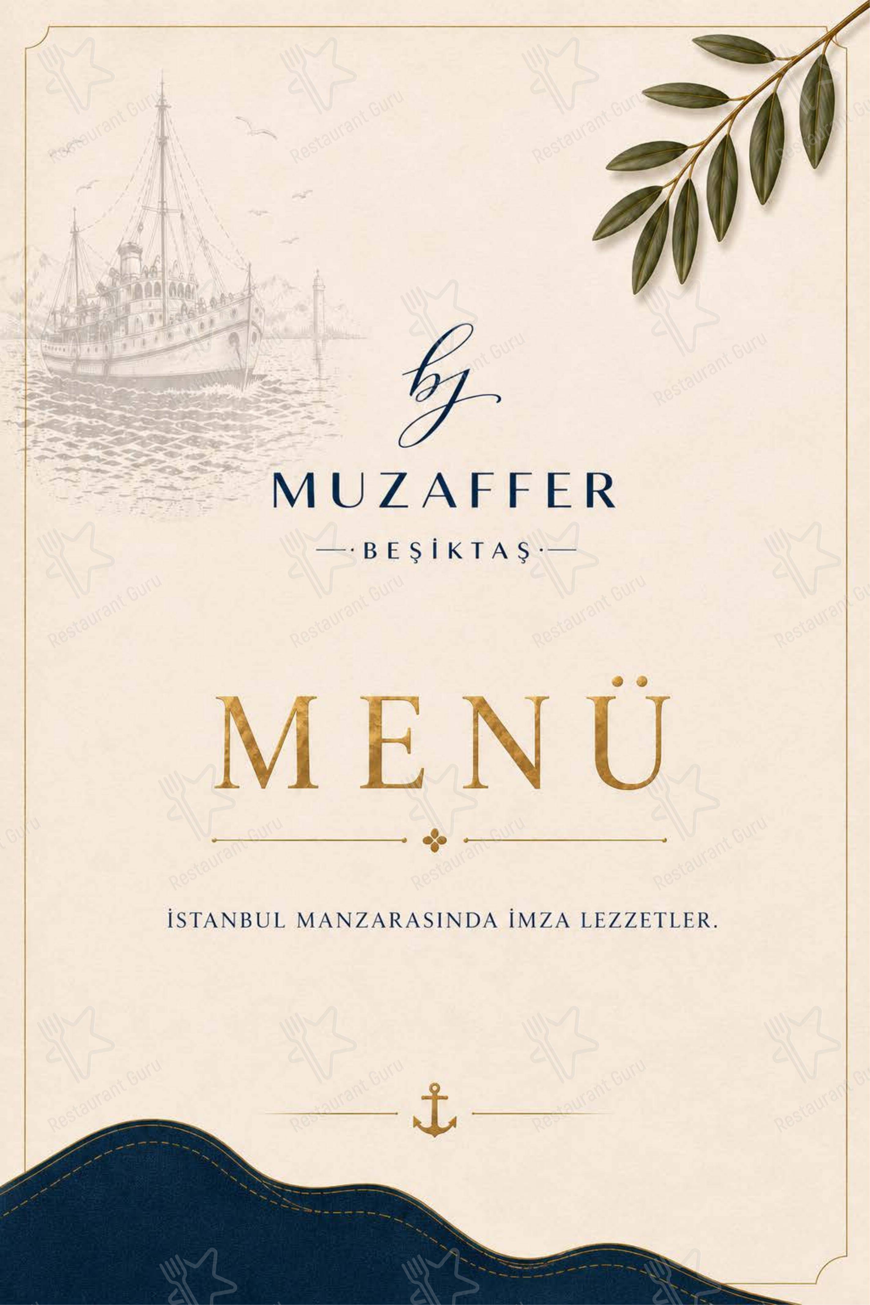 Меню ресторана Bymuzaffer Beşiktaş