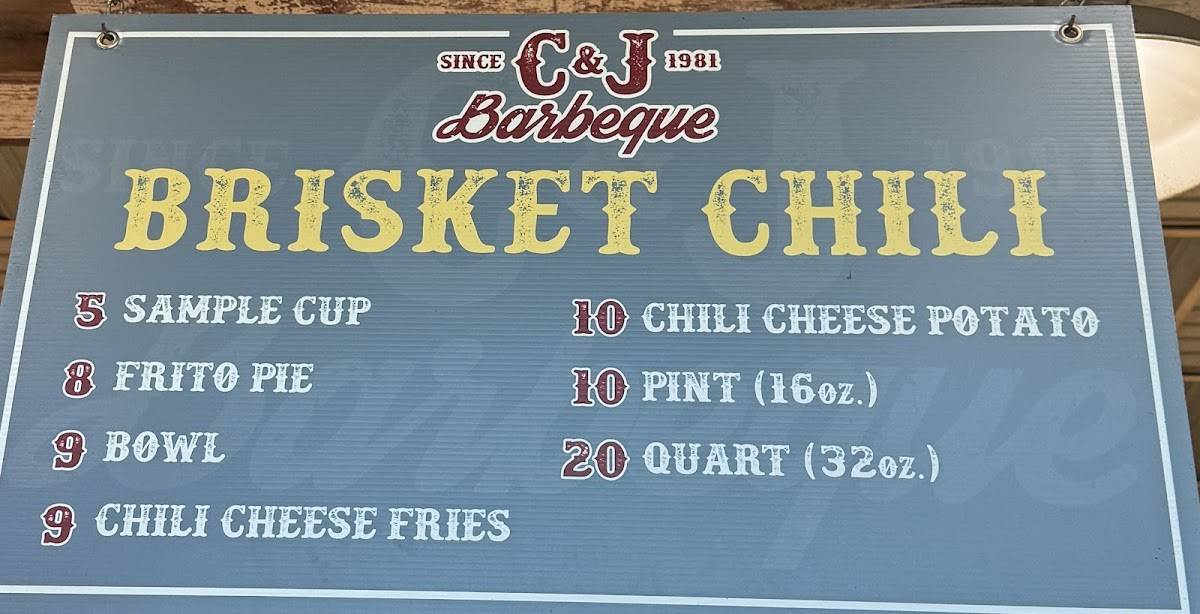 C&J Barbeque меню
