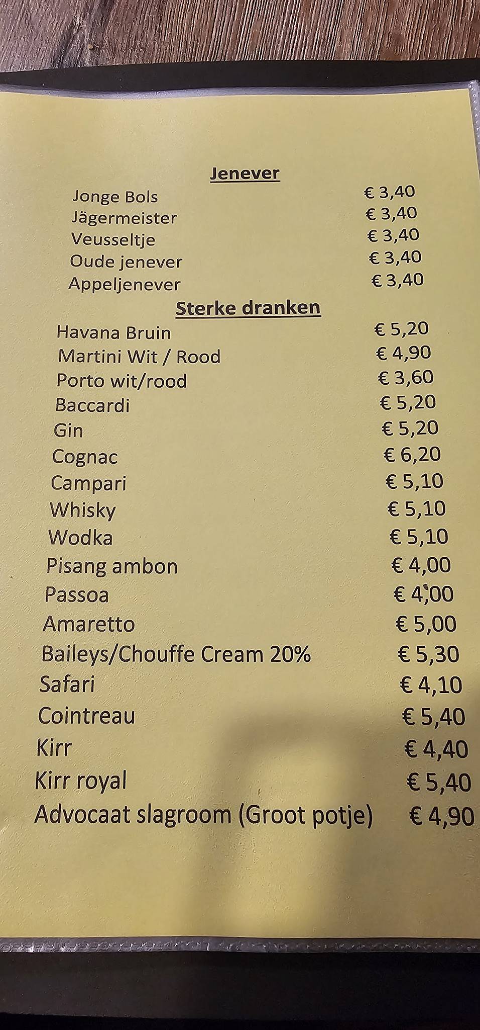 Eetcafé Centrum меню