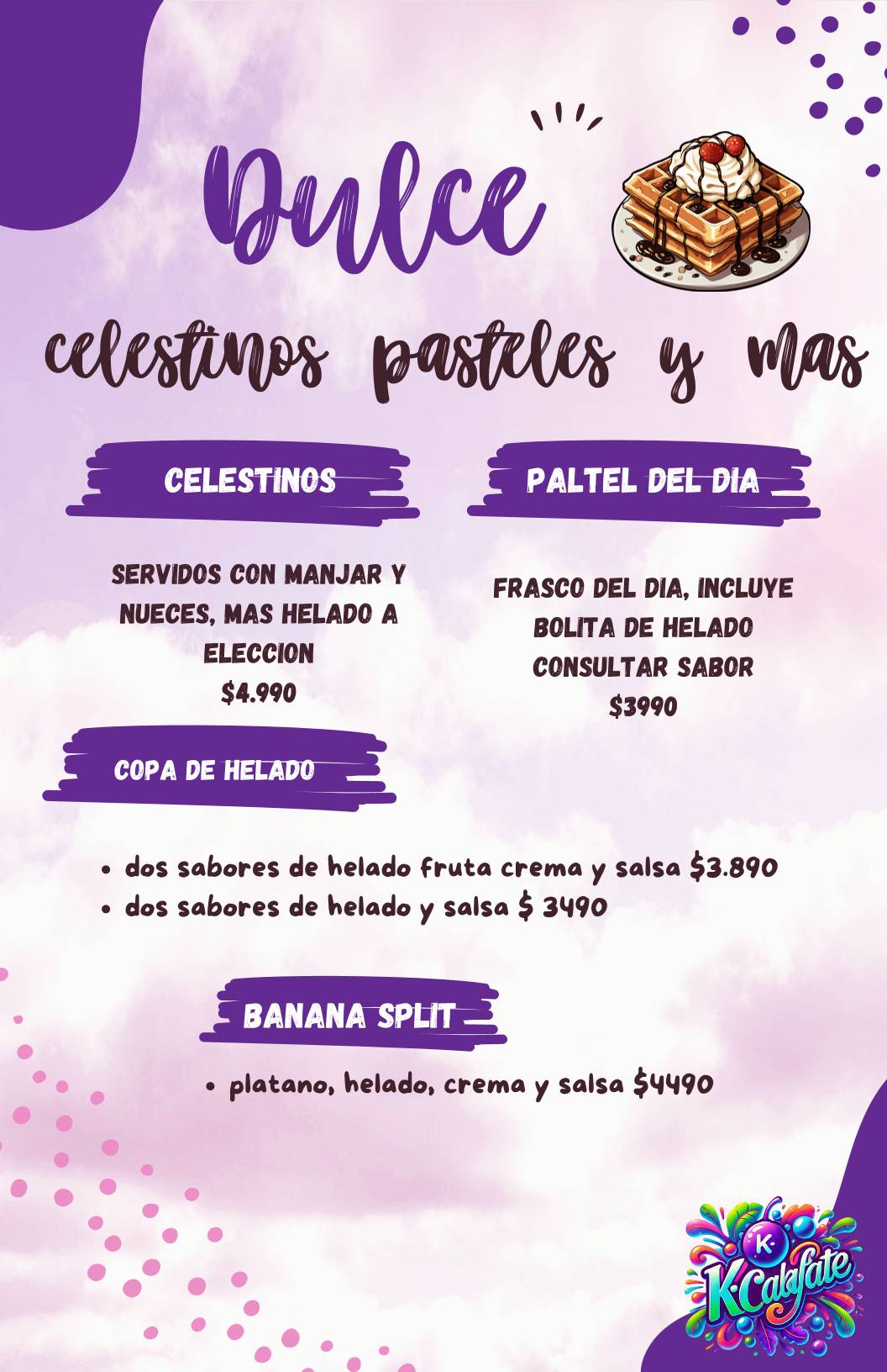 K-Calafate меню