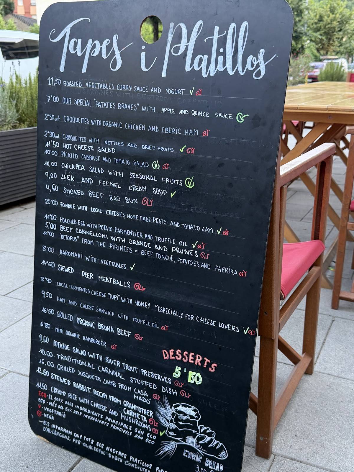 Cafè Pessets меню