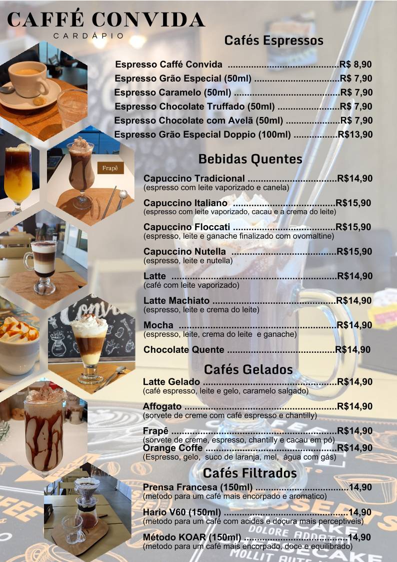 Caffé Convida меню