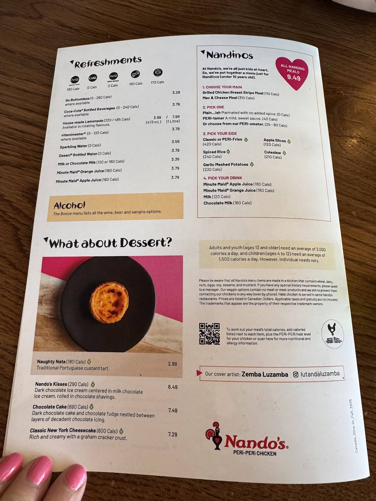 Nando's PERi-PERi меню