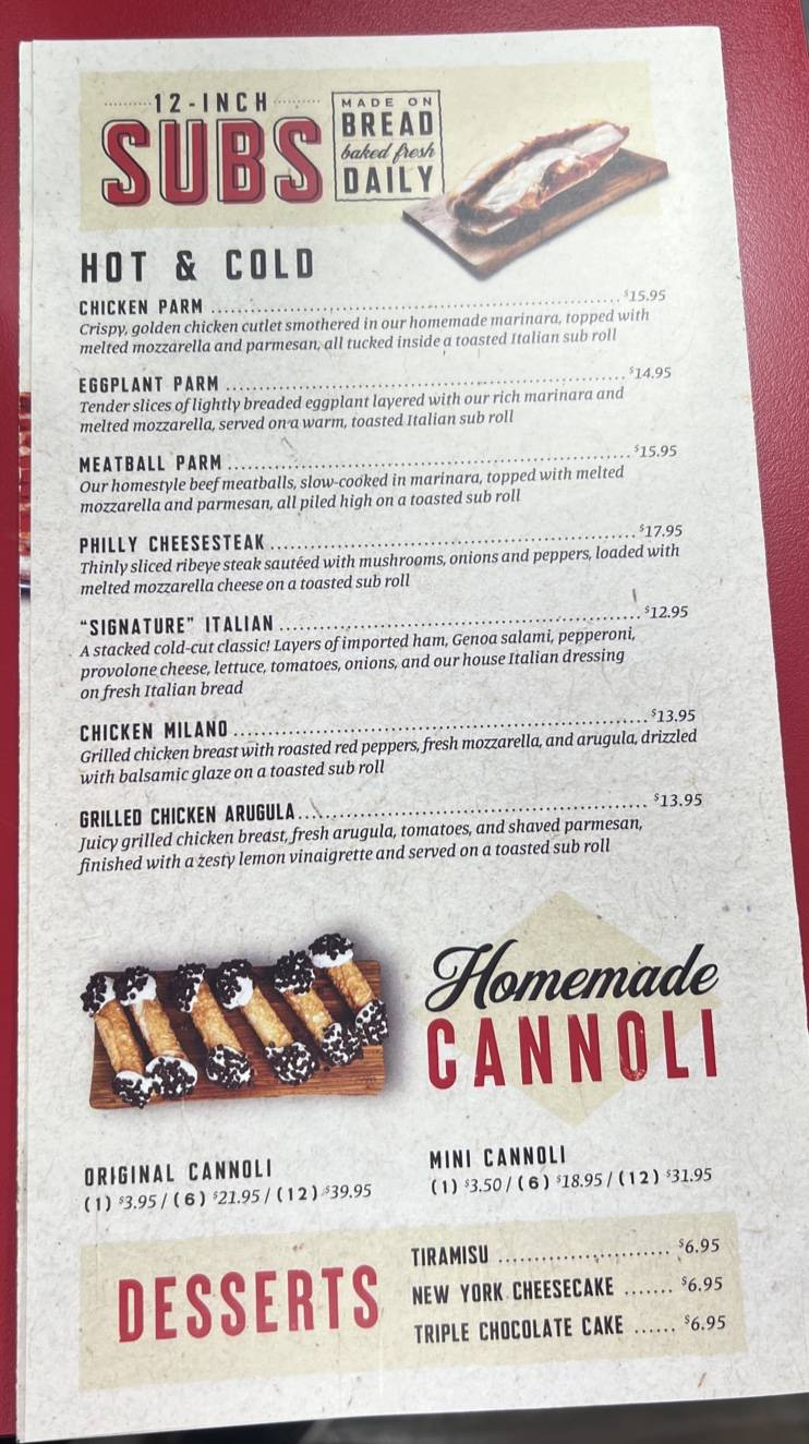 Cannoli Kitchen Pizza меню