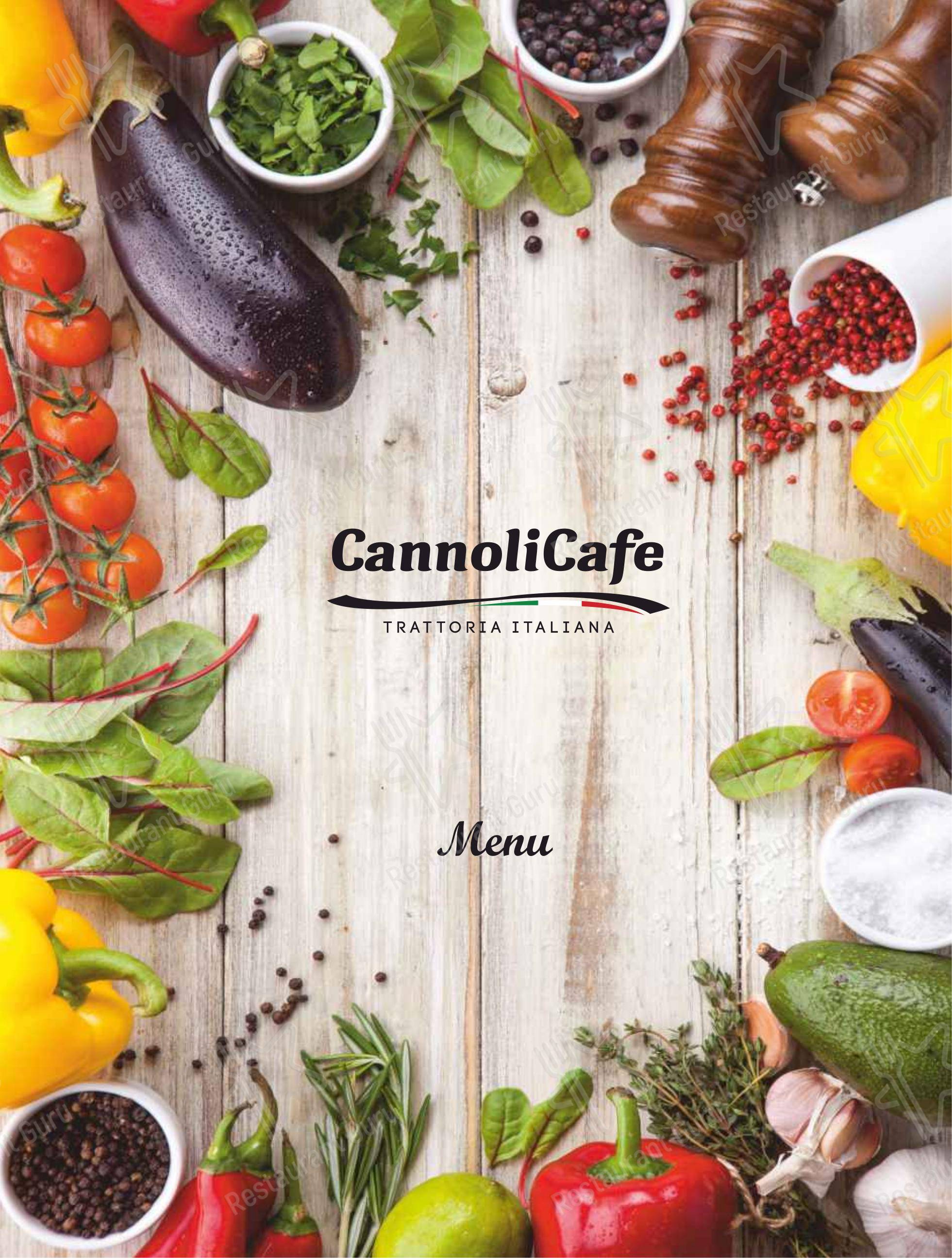 Меню CannoliCafe - блюда и напитки