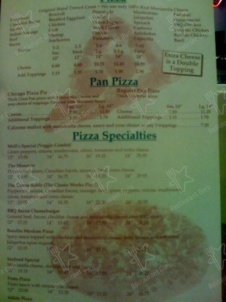 Capones Pizza меню