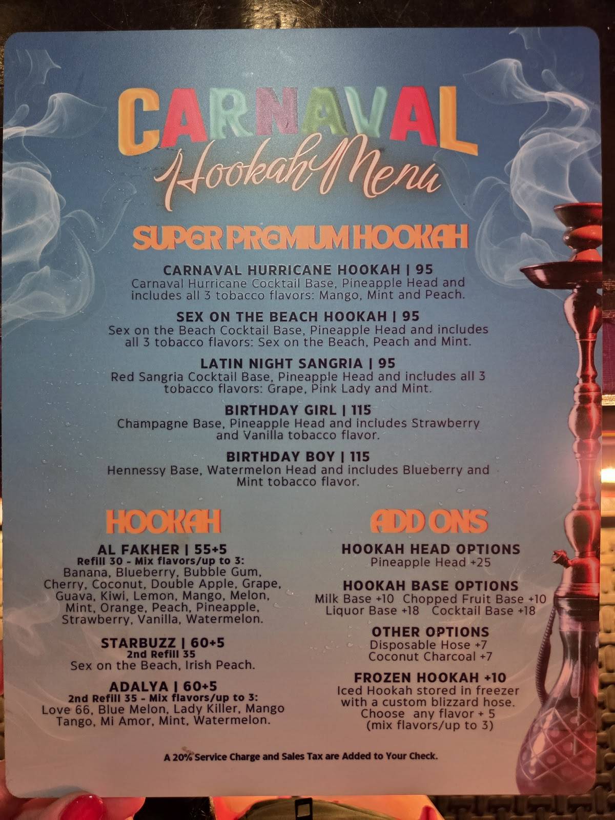 Carnaval Rooftop меню