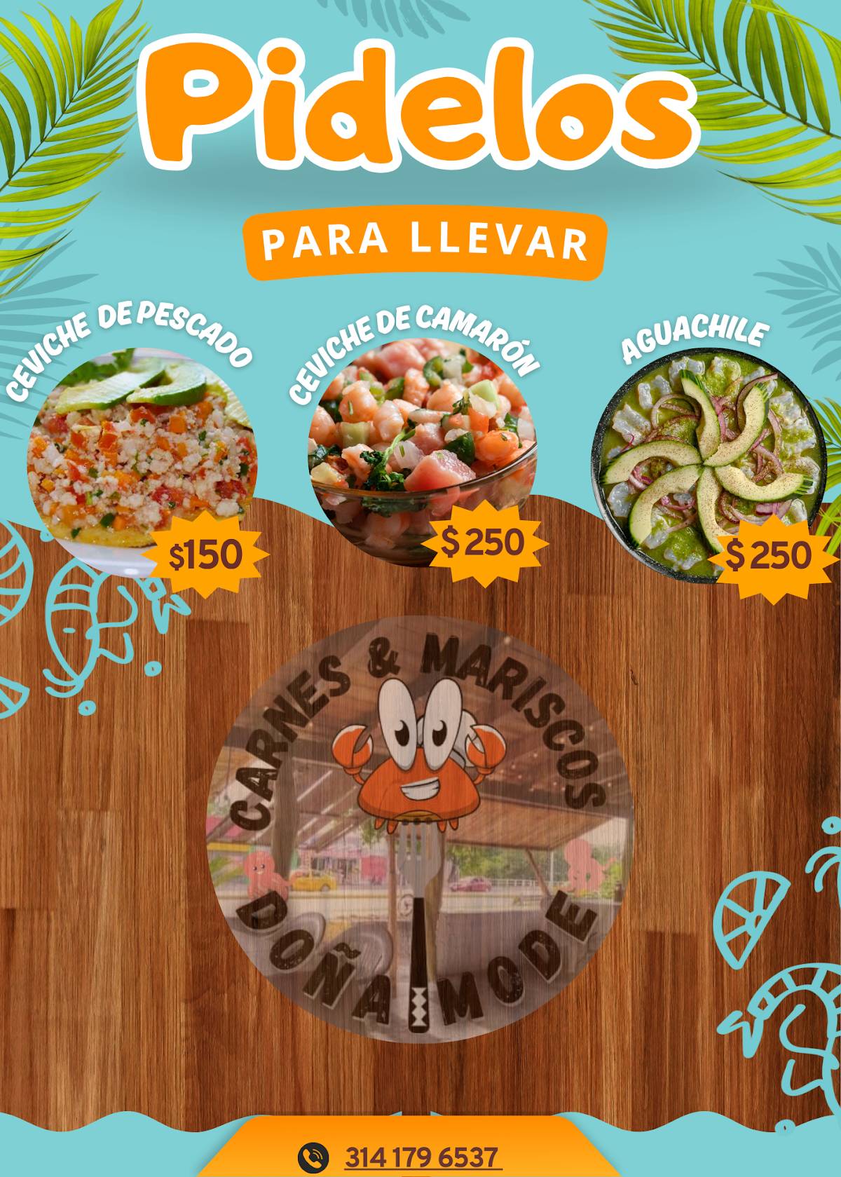 Carnés y Mariscos Doña Mode меню
