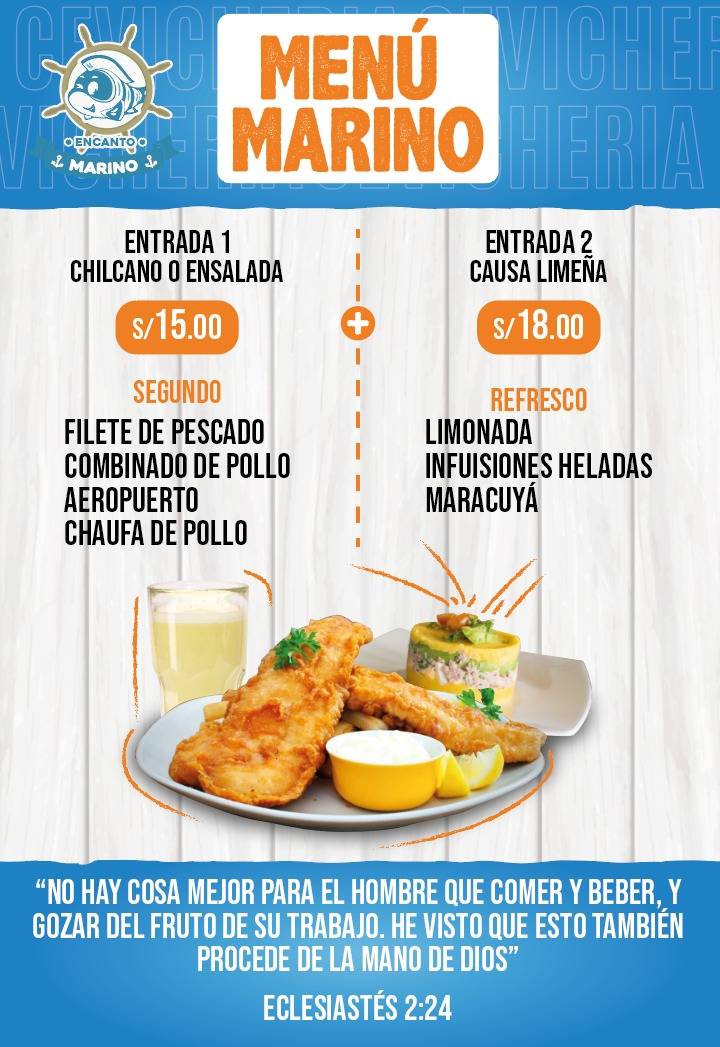 Cevichería "Encanto Marino" меню
