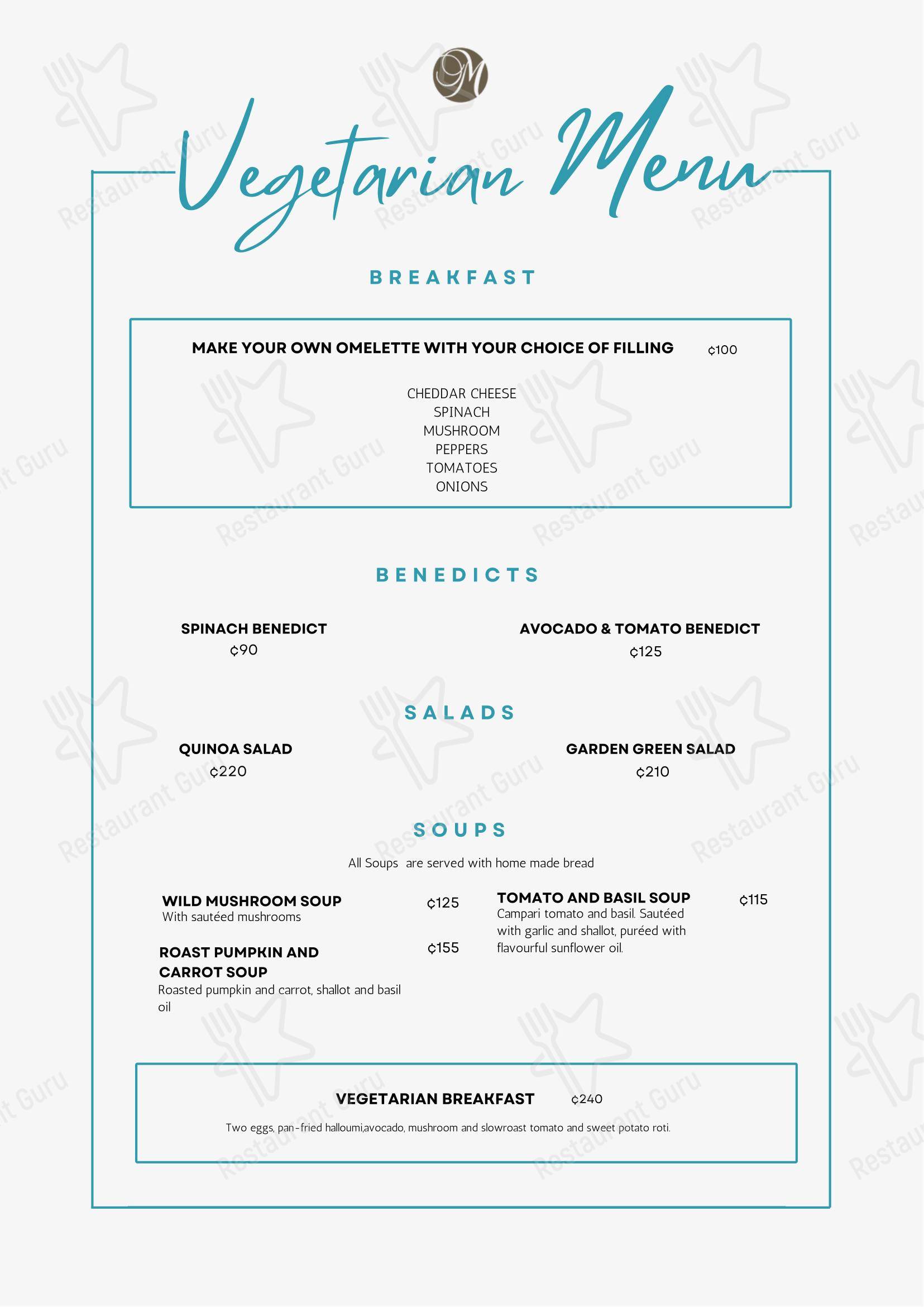 Chapter One Restaurant в Аккре - Меню напитков