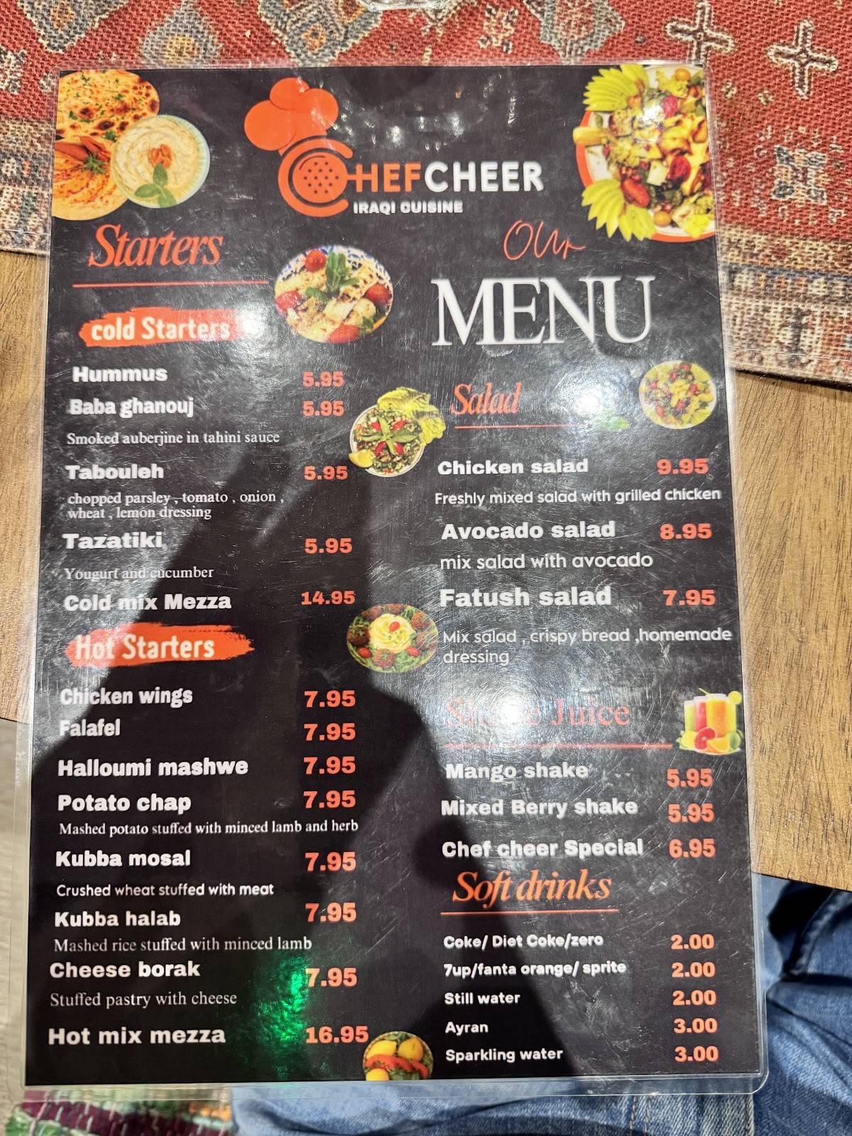 ChefCheer меню